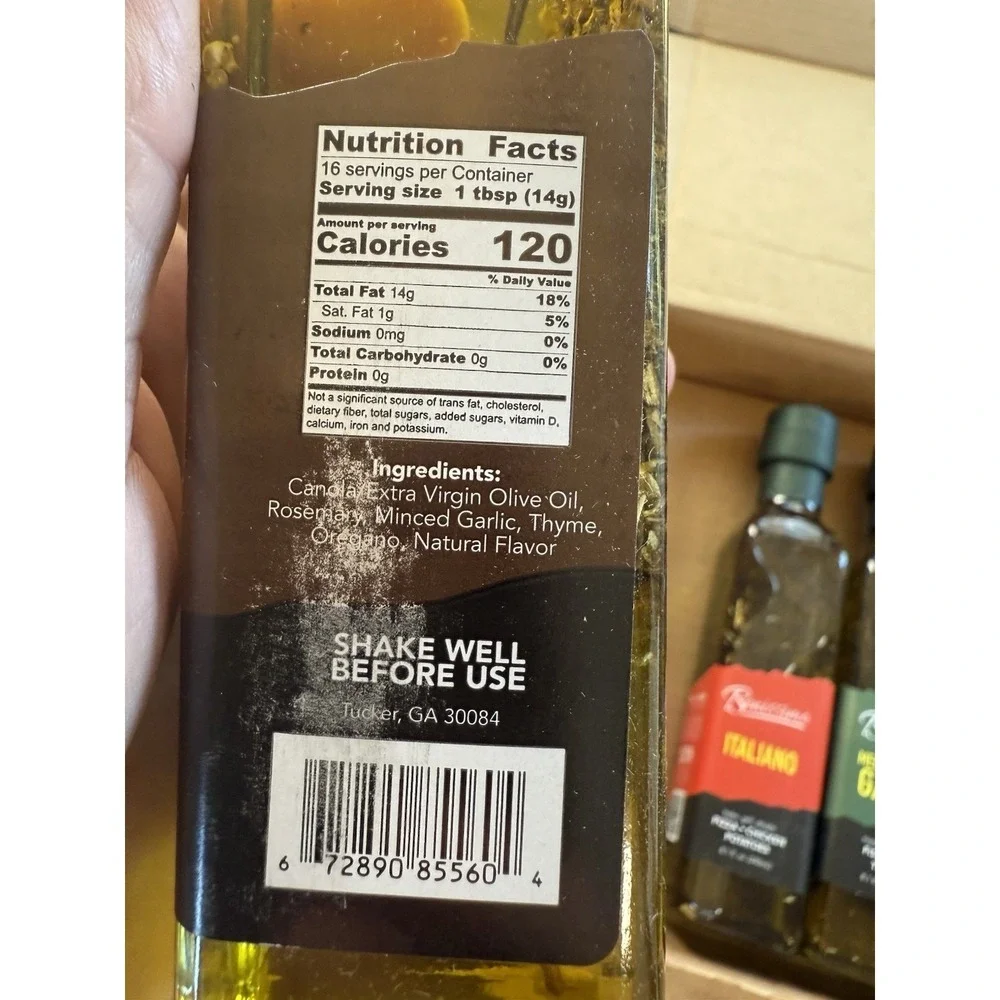 Benissimo Herb Infused Cooking Oil Chef Pack, All Natural Gourmet Set NIB